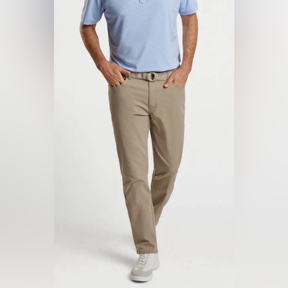 EUC Peter Millar Performance Five-Pocket Pant SZ 35x29 sand - Picture 1 of 6